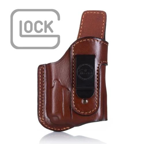 Open-Top IWB Leather Custom Holster for Glock with Laser/ Light - Kelten